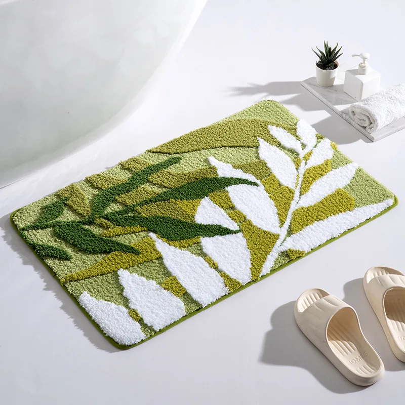 Bathroom Floor Mats, Bathroom Doorway Absorbent Foot Mats, Toilet Non-slip Carpet, Door Mats, Entrance Restroom Mats，Bath Rug