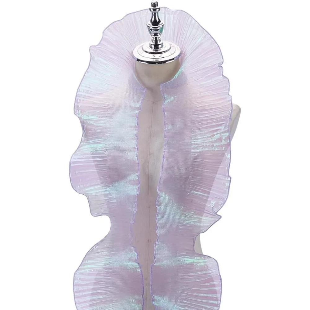 

Lilac Organza Ruffled Lace Trim 7.87 Inch(200mm) Wide 10.94 Yards Shabby Chic Style Perfect for Dress Crafts Sewing