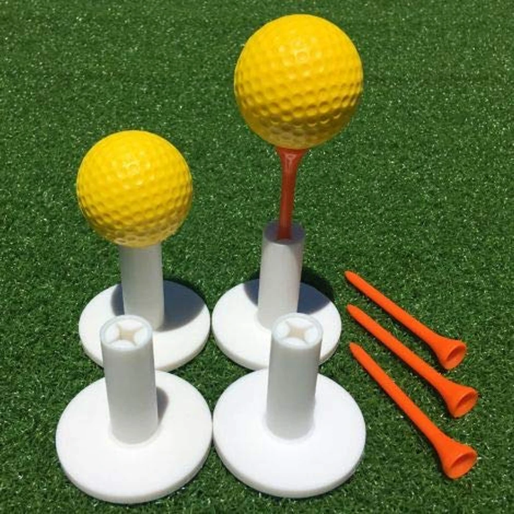 Tees de Golf de goma, soporte en T de estabilidad, 6 colores, 3,8 cm de altura, ayuda para entrenamiento de Golf para campo de conducción y estera de práctica, 6 uds.