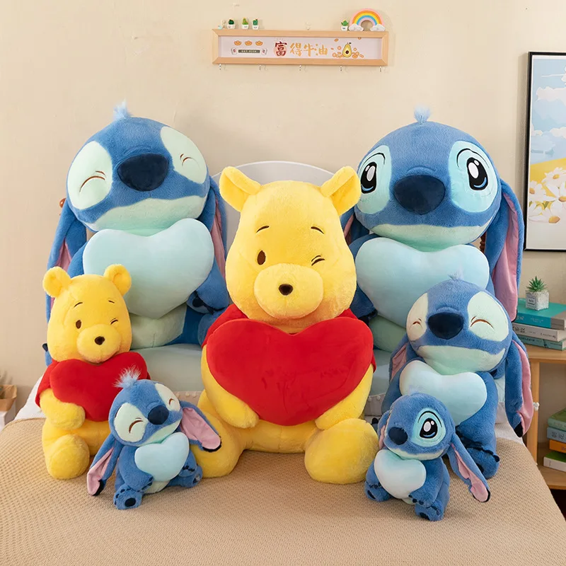 Disney peluche Kawaii Lilo & Stitch PooO Bear Bupu Love Blue Anime Stich bambole di grandi dimensioni peluche ripiene regalo morbido per bambini