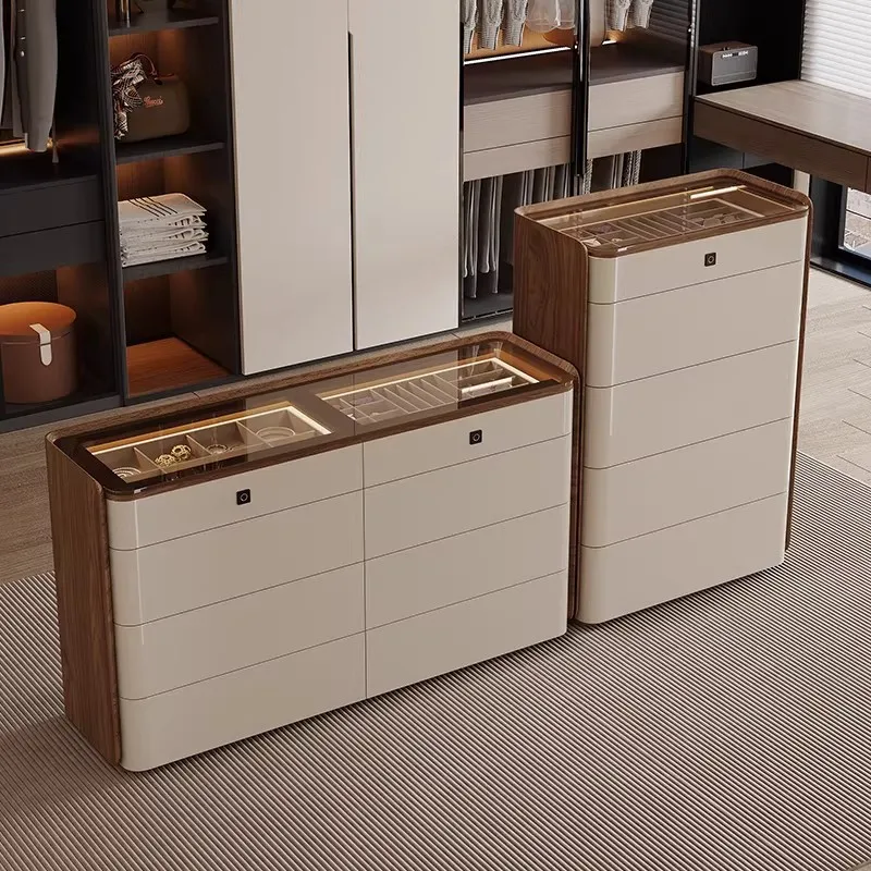 Bedroom dresser, chest combination, bedside storage, storage cabinet with lock