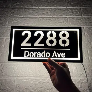 6 best sales Backlit house number - №5