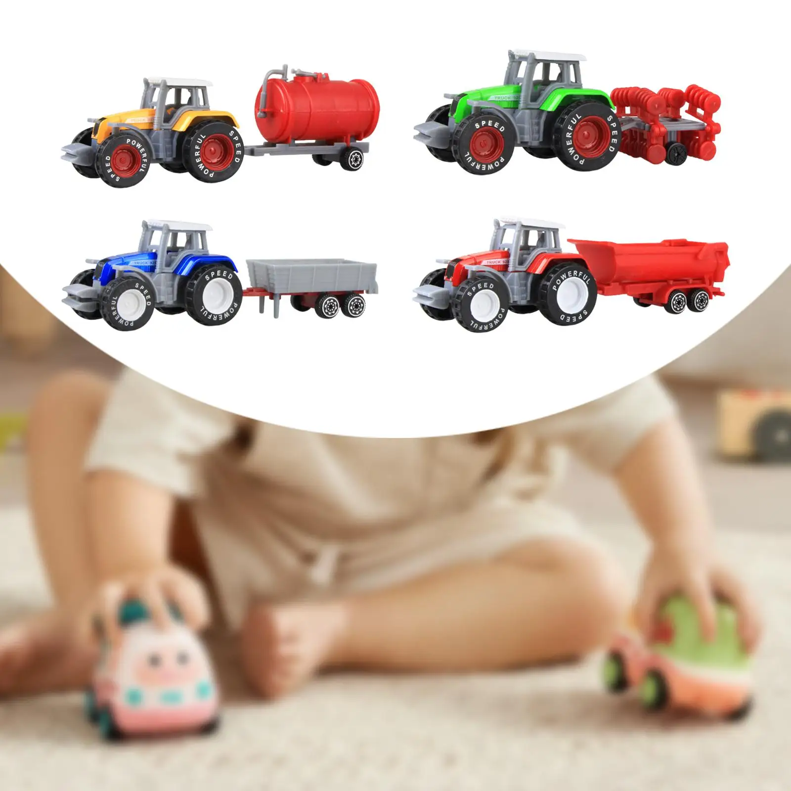 Bauernhof Traktor LKW Spielzeug Push and Go Play Fahrzeug Ingenieur Auto Sammlerstück