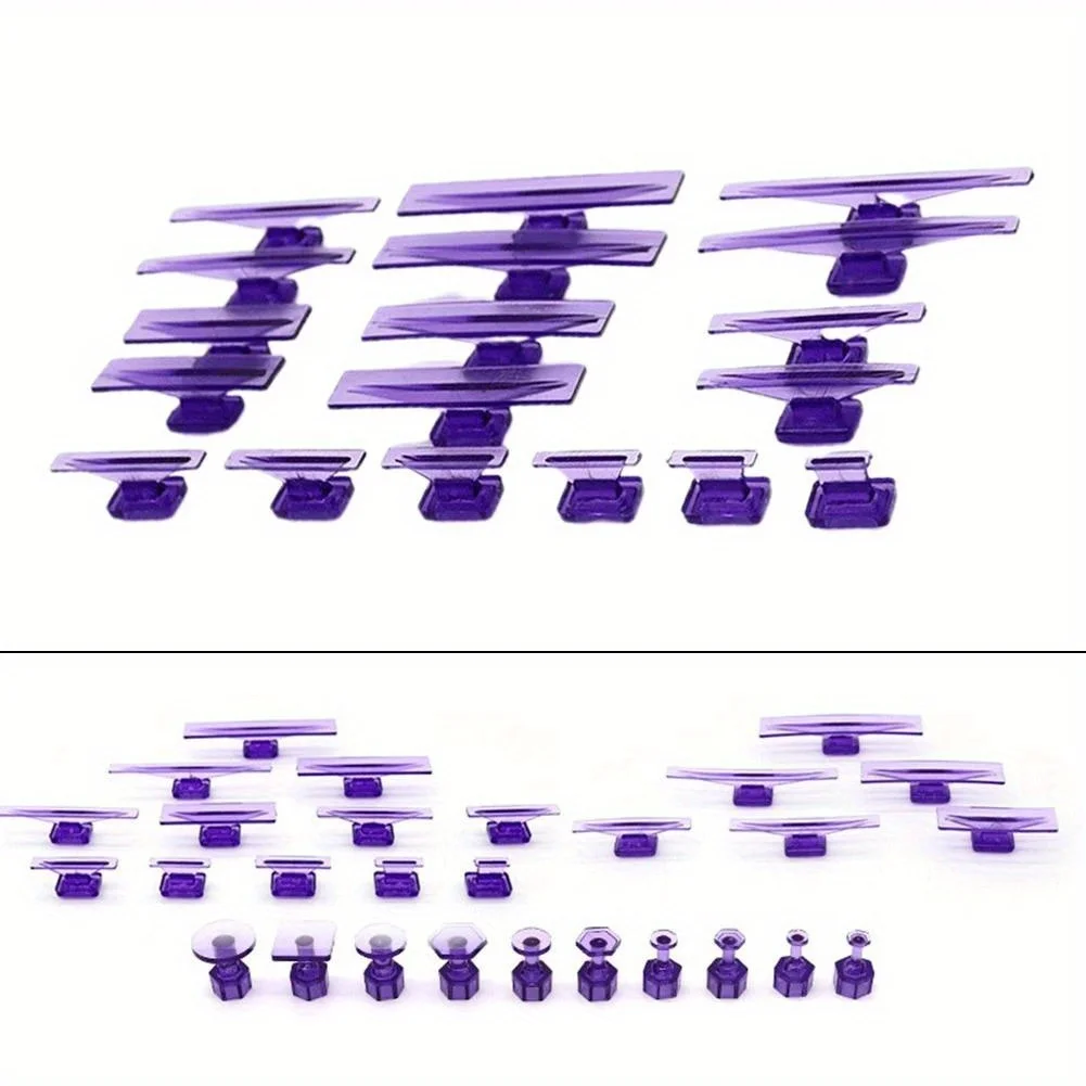 28Pcs/set Glue Tabs Dent Lifter Tools Dent Puller Removal Tool for Auto Paintless Dent Repair Glue Tabs for Car Body