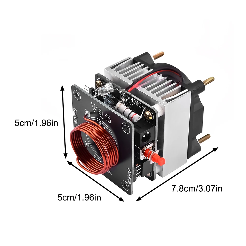 DIY Tesla Coil High Frequency HFSSTC Electronic Candle Plasma Flame DC 36V-40V Technology Experimental Teaching Model Kits