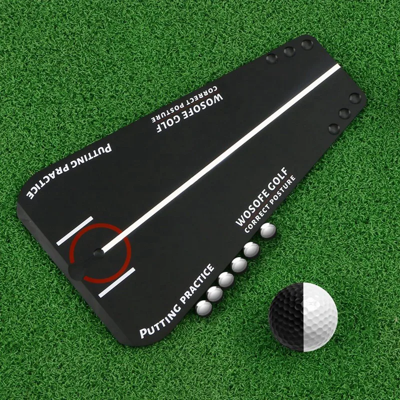 ELOS-WOSOFE portátil golfe putting espelho ferramentas de treinamento golfe putting alinhamento swing trainer prática reta auxílio de treinamento de golfe