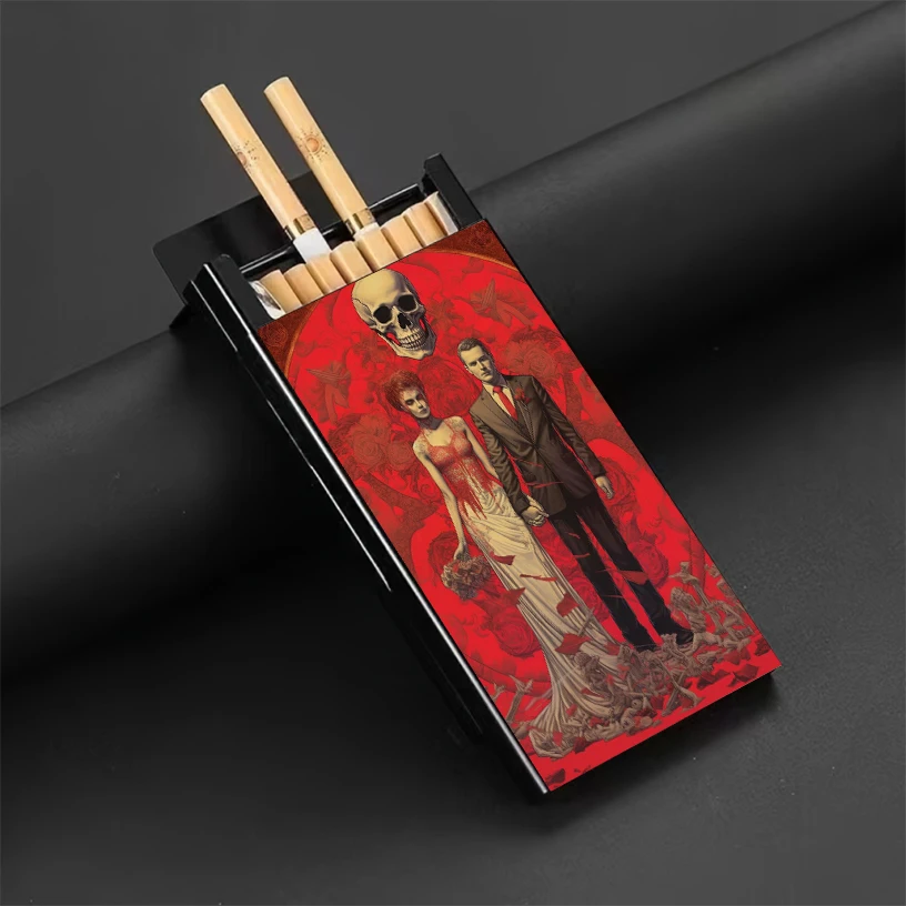 

Street Style, Men's Metal Cigarette Box Suitable for Storing Cigarettes, Moisture-proof Extruded Metal Box,