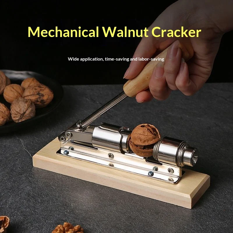 Multifunctional Stainless Steel Nutcracker Portable Manual Mechanical Sheller Fast Opener for Walnut Nut Kitchen Clamps Tools