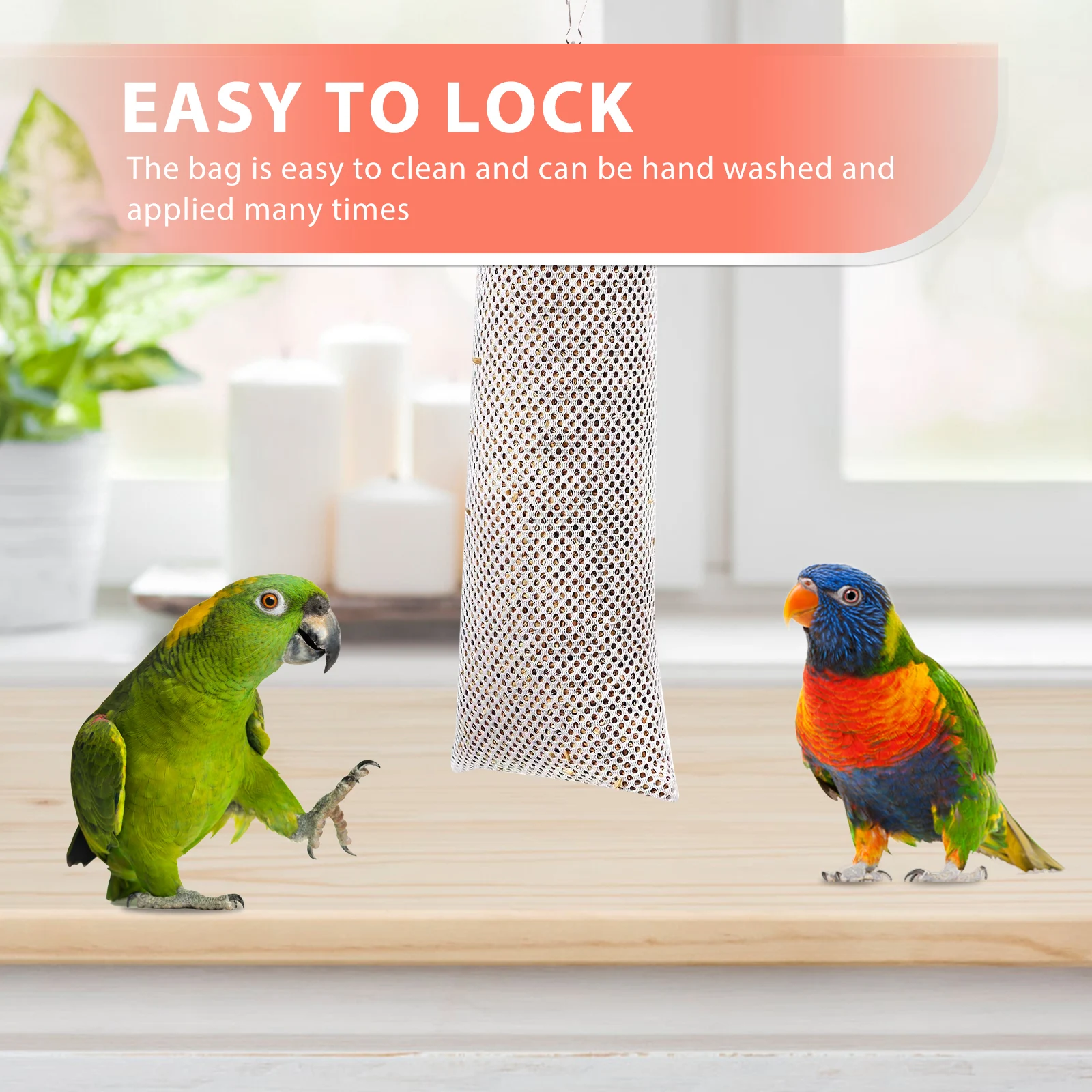 

5pcs Bird Feeder Mesh Bag 12x28cm Polyester Drawstring Hanging Food Bags for Wild Birds Reusable Sock Finch Feeder