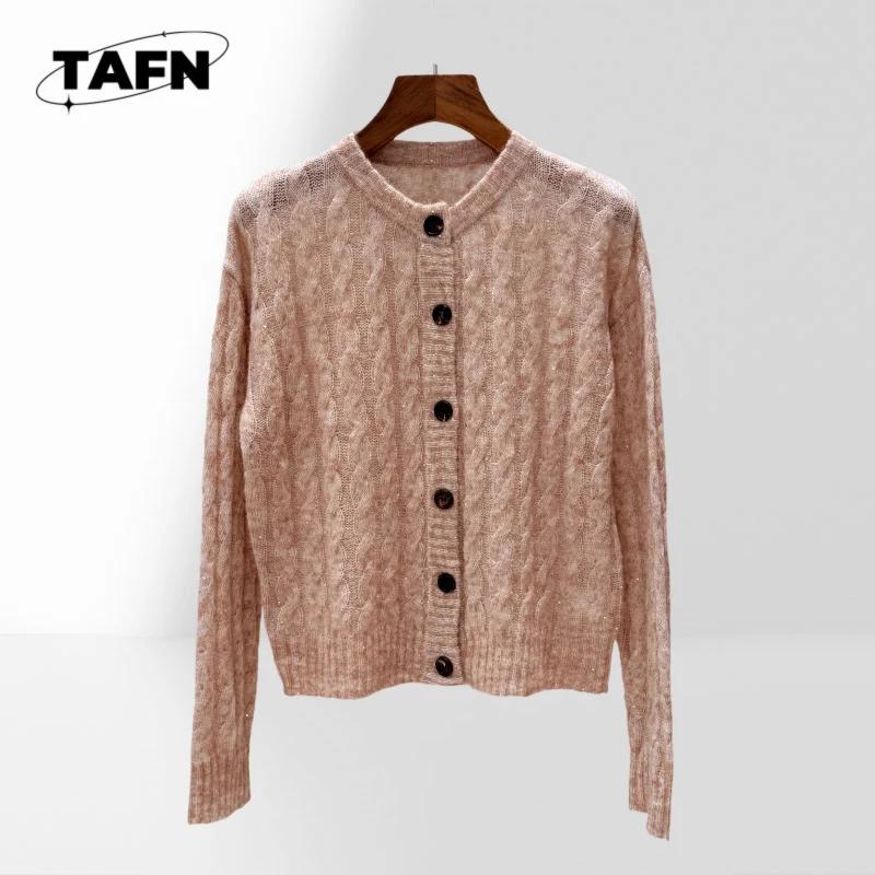 

Женский ретро-кардиган из кашемира 2025 – Элегантный дизайн для повседневного комфорта, мягкий и стильный, модель AK1133