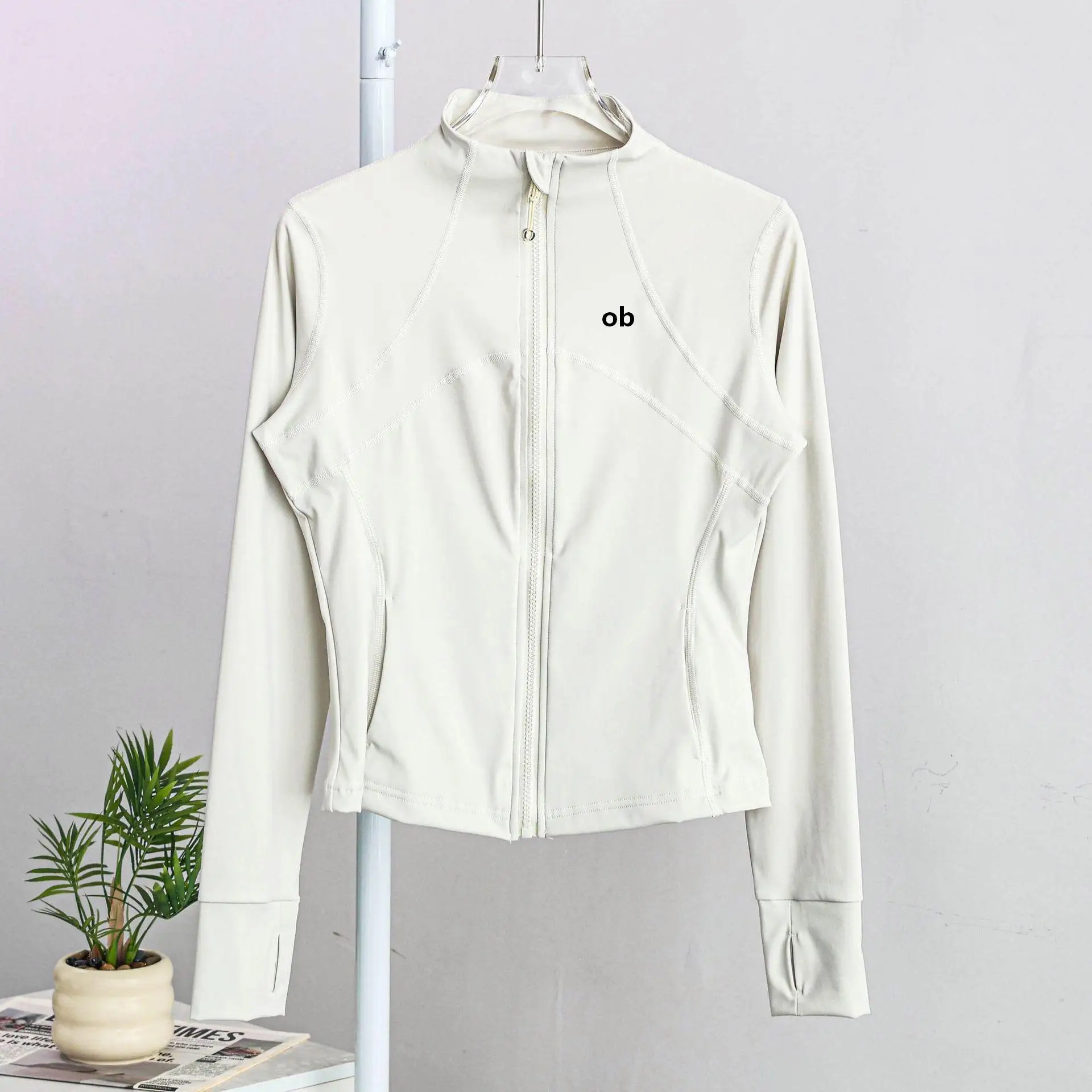 2026 Yoga Jacket Fitness Clothing Slimming and Shaping Pants Standing Collar Sports Long Sleeve Casual Running 4