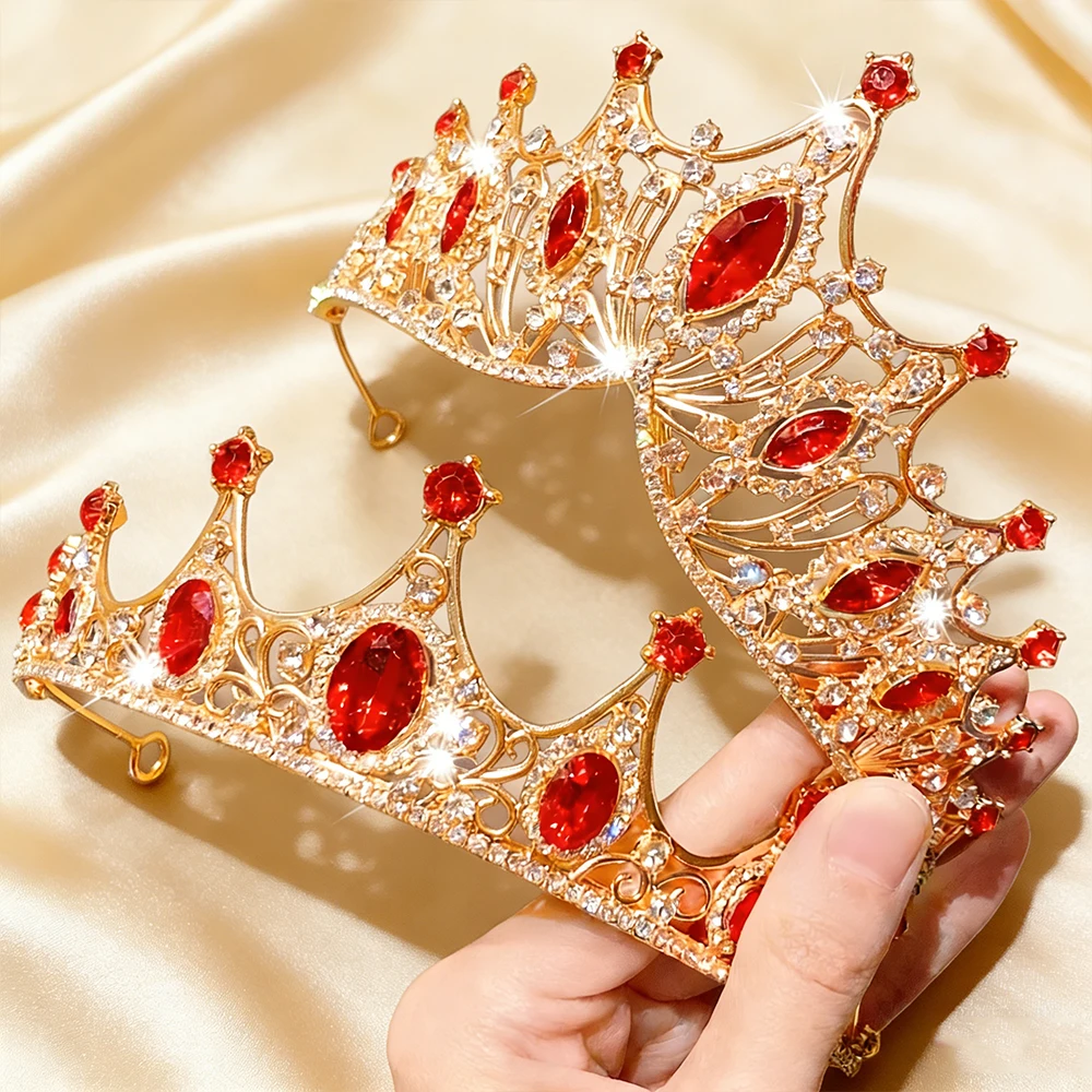 

Роскошная корона-диадема в стиле барокко для невесты, европейский стиль, аксессуар для вечеринок, идеально подходит к платью принцессы