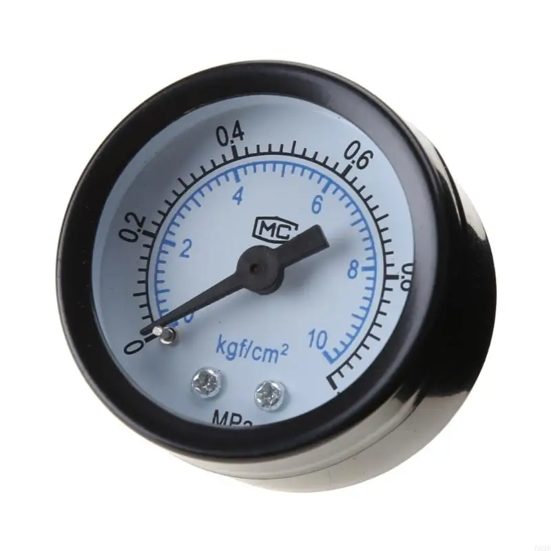 

652F Mini Low Pressure Gauge Back Mount 1/4" Thread Pressure Gauge Shatter-proof Pressure Gauge for Fuel Air Oil Water