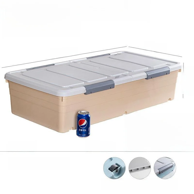 Underbed Storage Box Flat Drawer Style Home Organization Container Large Size Bed Base Storage Box Medical Kit Plastic Material image 3