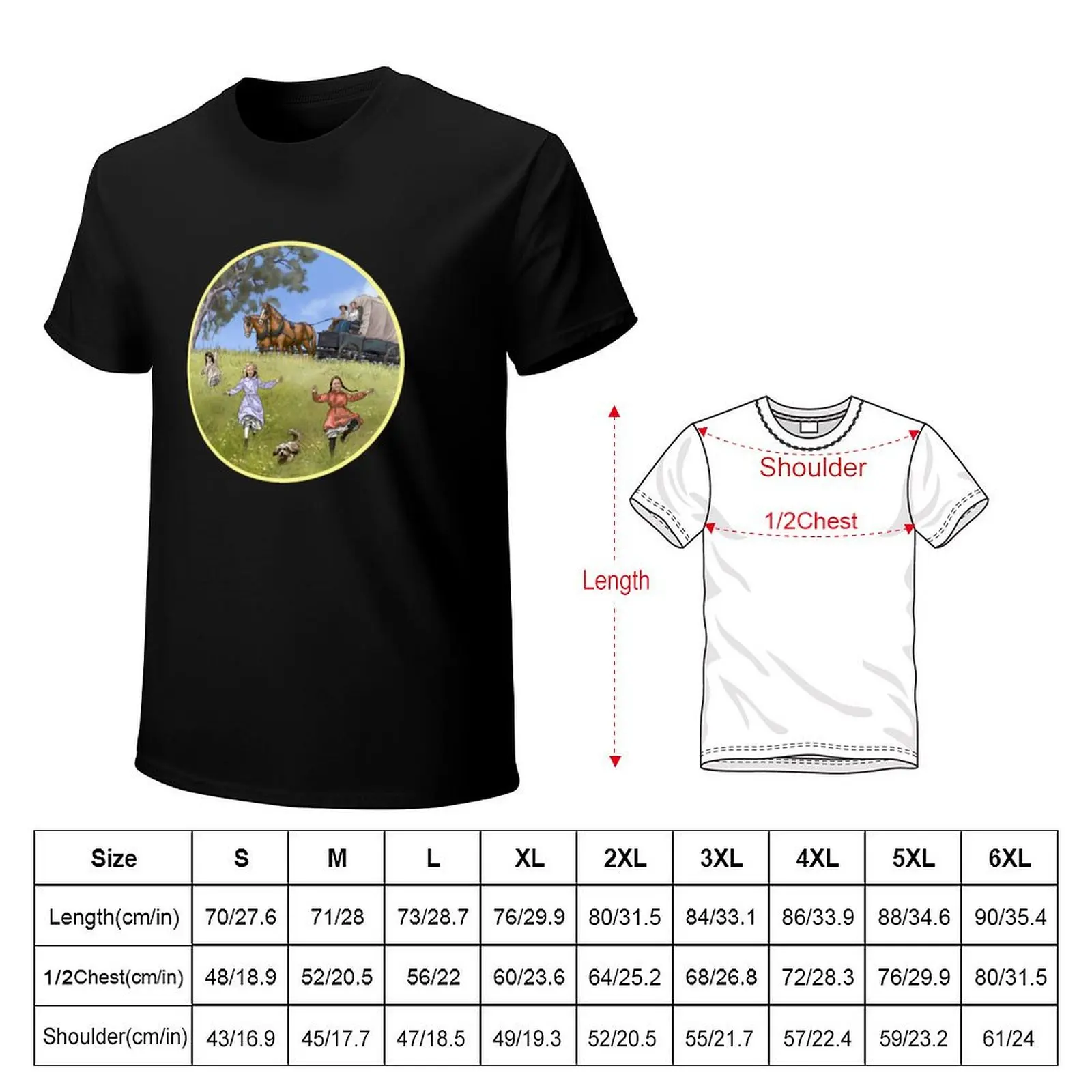 Prairie Family T-Shirt Retro Style Print Casual Top