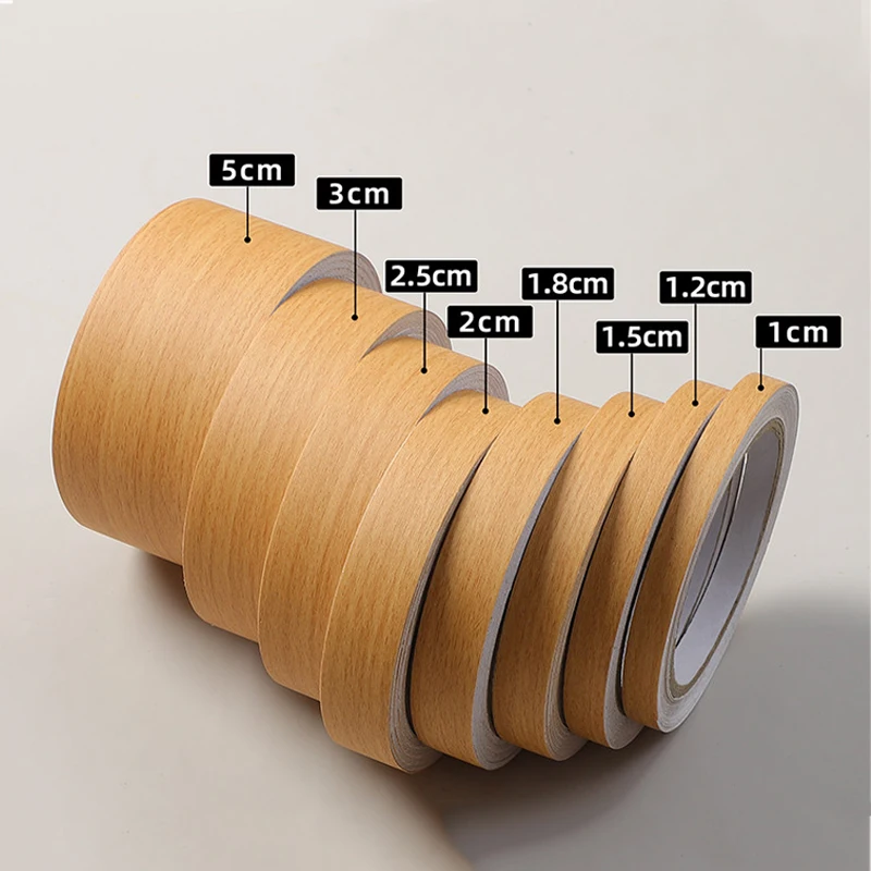 10Meter Furniture Self-adhesive Edge Banding Tape Wood Grain for Refurbishment Cabinets Seams Repair Door Frames Wall Decor