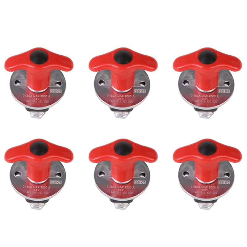 6X 150A-250A WH-A007 Battery Switch Battery Disconnect Kill Cut Off Switch For Car Boat Truck Battery Disconnect Switch