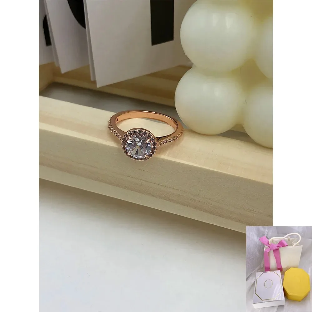 

Новое модное хит продаж, кольцо из розового золота Una Angelic, высококачественный романтический праздничный подарок