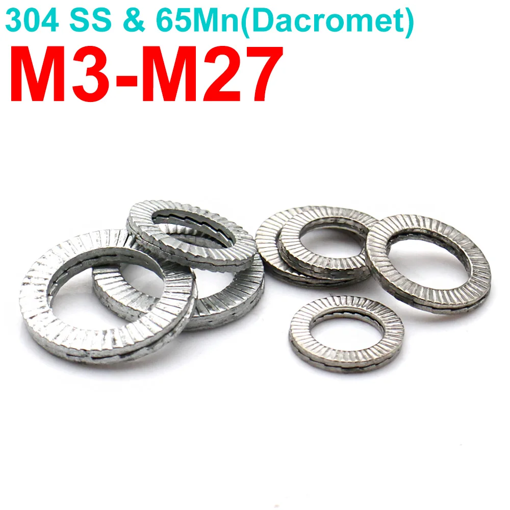 Wedge Lock Washer Self Locking Anti Loosening Washers 304 Stainless Steel 65Mn Dacromet M3 M4 M5 M6 M8 M10 M12 M14 M16 M18-M27