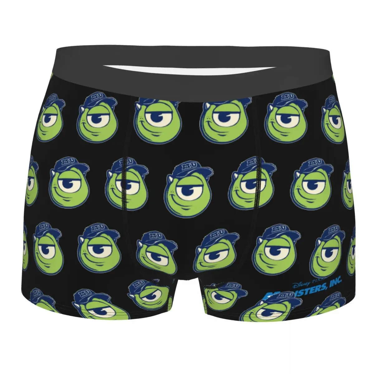 Homens Disney Monstros Universidade Boxer Cueca, Mike Oxeye, Sr. Cueca Q, Calcinha Respirável, Roupa Interior Confortável, Shorts