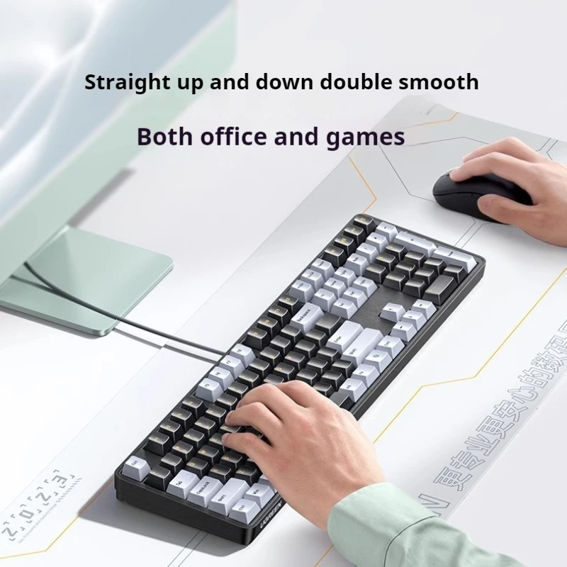 Wired Mechanical Keyboard With 108 Keys And 15 Lighting Effects Suitable For Electronic Game Players Business And Office Work