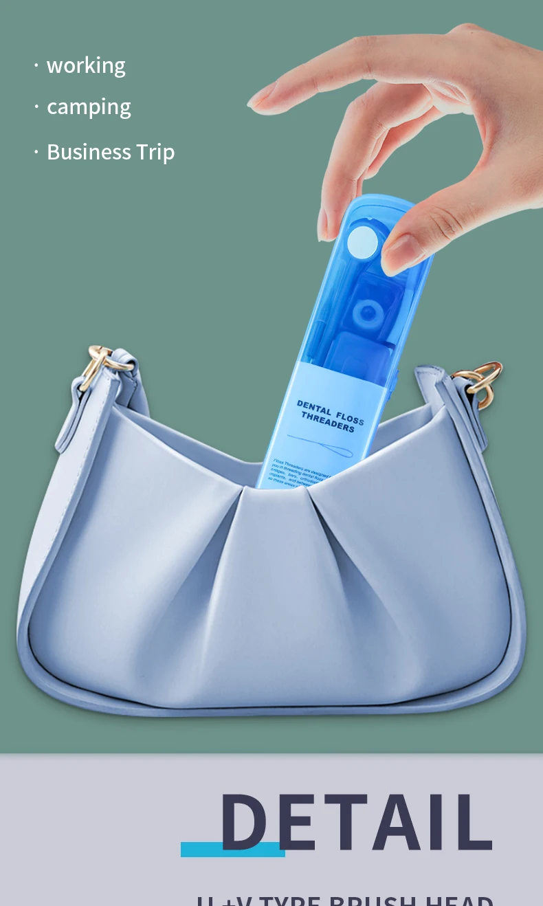 8-teiliges orthodontisches Zahnpflege-Bürstenset zur Zahnreinigung mit Interdentalbürste, Zahnseide, Ortho-Wachs und Reise-Kit – Detail 5