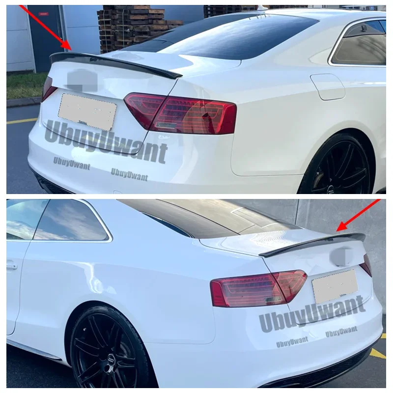 

For Audi A5 2-Doors Coupe Carbon Fiber Car Rear Spoilers Trunk Tail Wing Lip Spoiler 2008-2016 Car Modified Accessori