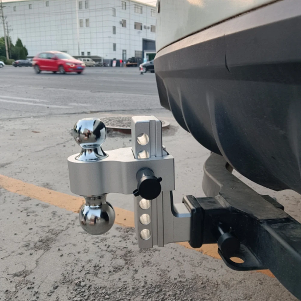 

Регулируемое прицепное устройство с фиксаторами, двойным шаровым креплением, для буксировки и хранения, с регулировкой высоты 6 дюймов (подъем/опускание), грузоподъемность 12000 фунтов, для приемника 2 дюйма