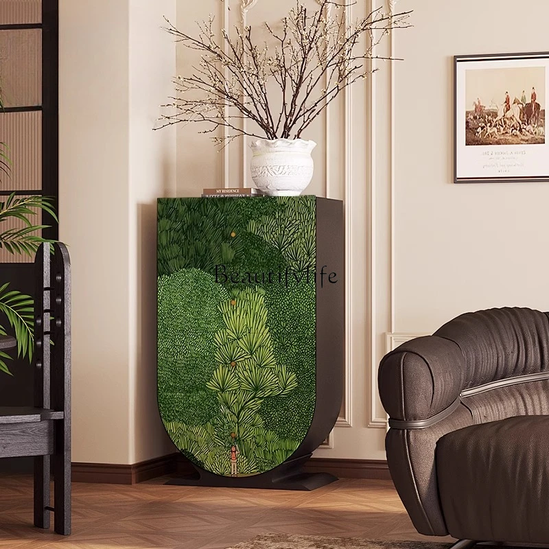 

Modern simple green forest solid wood four-chest cabinet bedroom storage cabinet