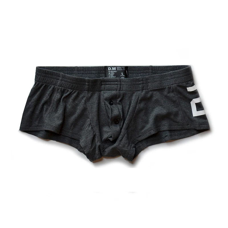 Mann Unterwäsche Shorts Solide Boxer Tasten Unterhose Männer Calzoncillos Hombre Ropa Interior Hombre Schraube Gewinde Homosexuell Boxer Homme