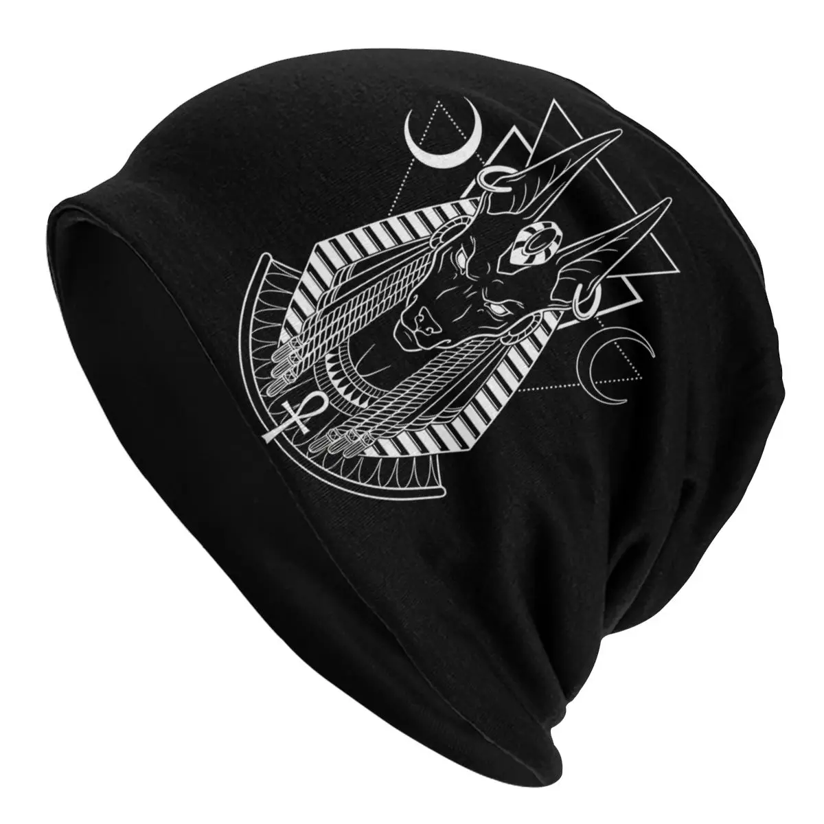 

Bonnet Hats Men Women's Thin Skullies Beanies Hat Black Moon Autumn Spring Warm Cap Street Caps