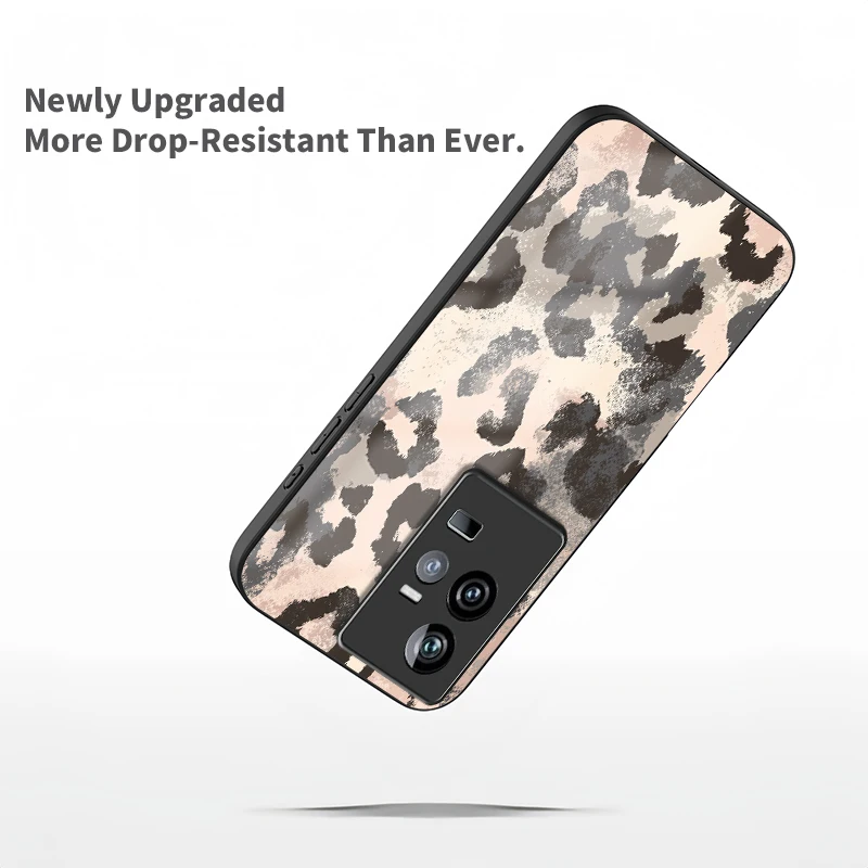 جراب هاتف لهاتف Vivo IQOO 11 11S Z10R Z7 Z7i Z3 Z10 Z6 Lite U5X U1X U3X Neo 855 غطاء خلفي فاخر بنمط الفهد مقاوم للصدمات