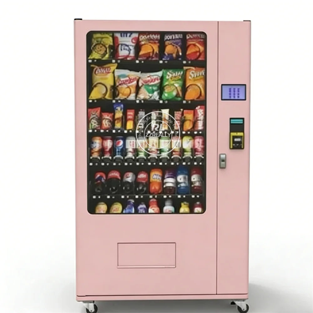 Smart Touch Screen Combo Vending Machine Beverage Snack Automatic Retail Self Service Machine