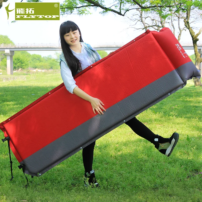 

Flytop Single Person Automatic Inflatable Mattress Outdoor Camping Fishing Beach Rug (170+25)*65*5cm Lunch Rest Pad Tourist Mat