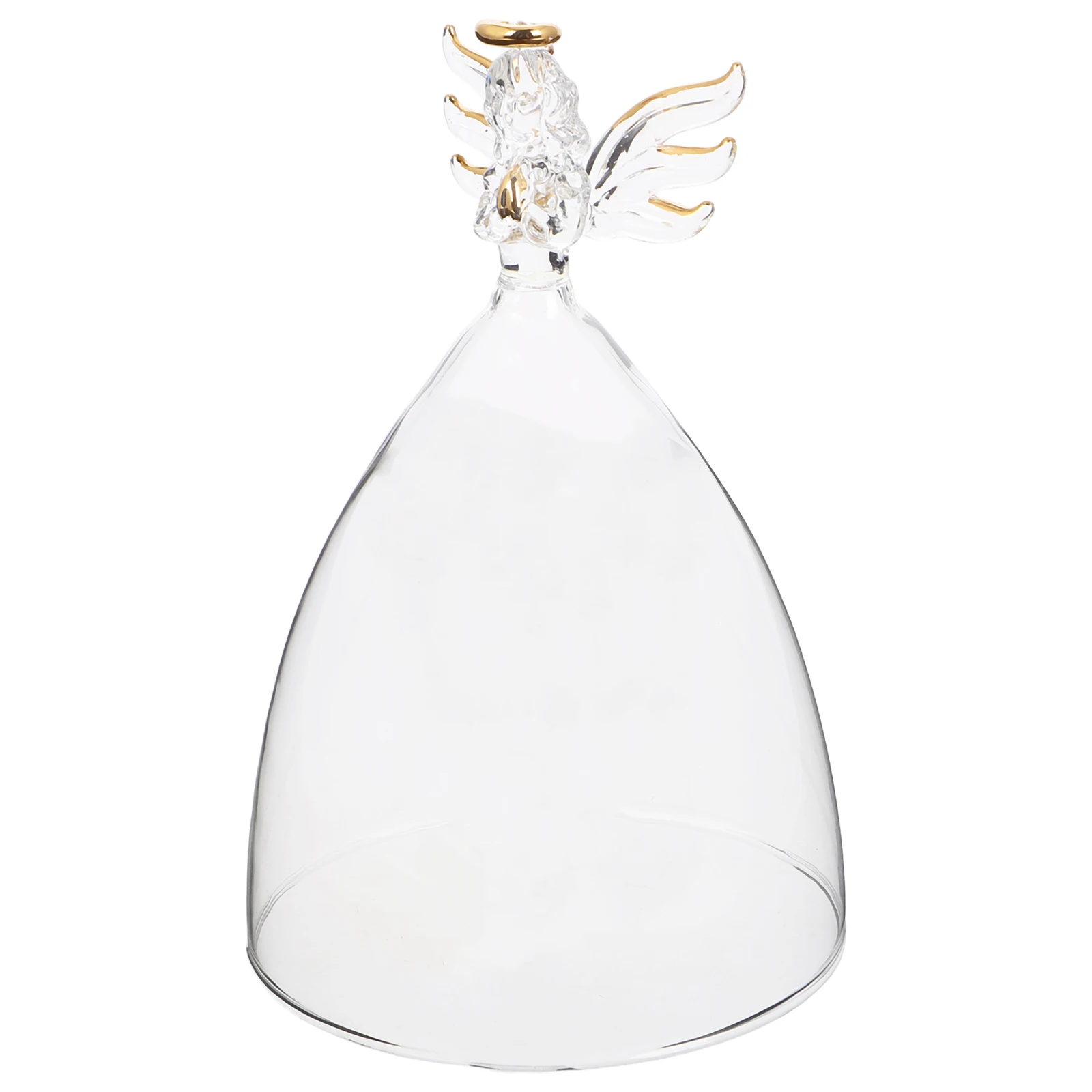 

Clear Glass Angel Cloche Dome Eternal Flower Decorative Glass Cover Micro Landscape DIY Home Office Micro Landscape Accessory