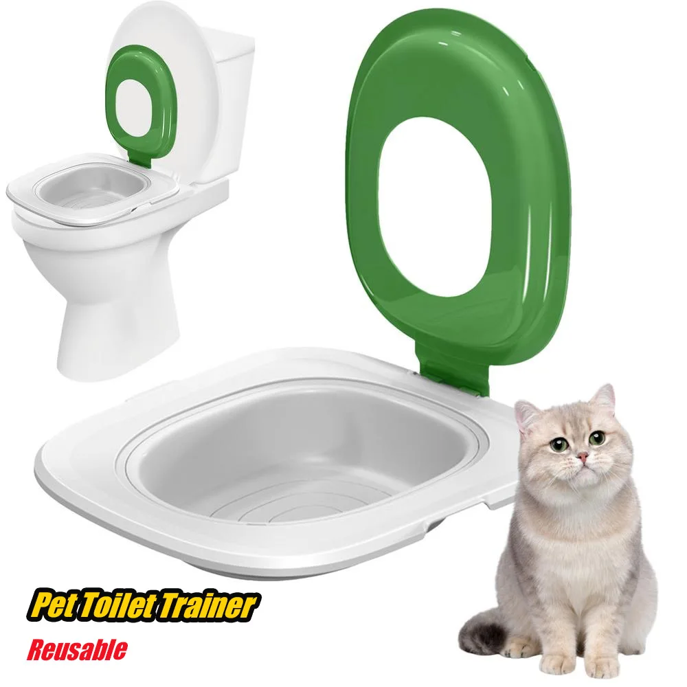 

Reusable Pet Toilet Trainer for Teaching Cat Dog To Use User-Friendly Use Fits All Toilet Seats Portable Cats Training Product
