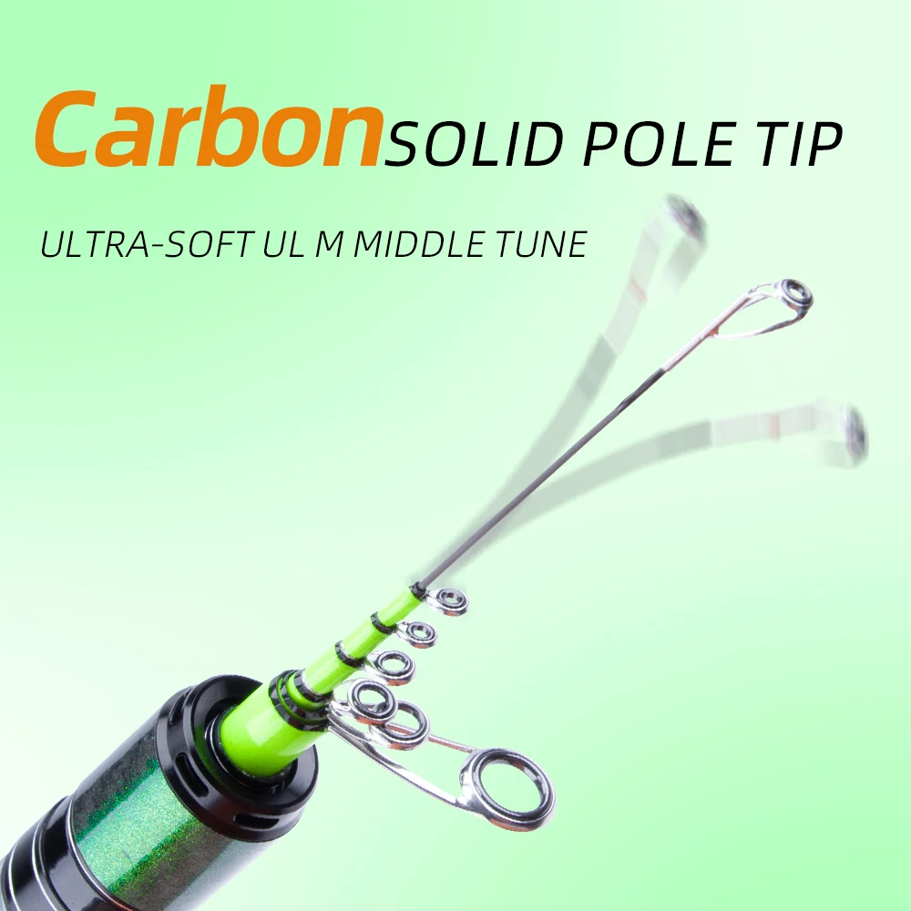 

FISHINGFAN SUPER SHORT MINI TELESCOPIC TRAVEL 1.53m 1.68m 1.8m UL CARBON PORTABLE ULTRALIGHT SOLID TIP FISHING ROD