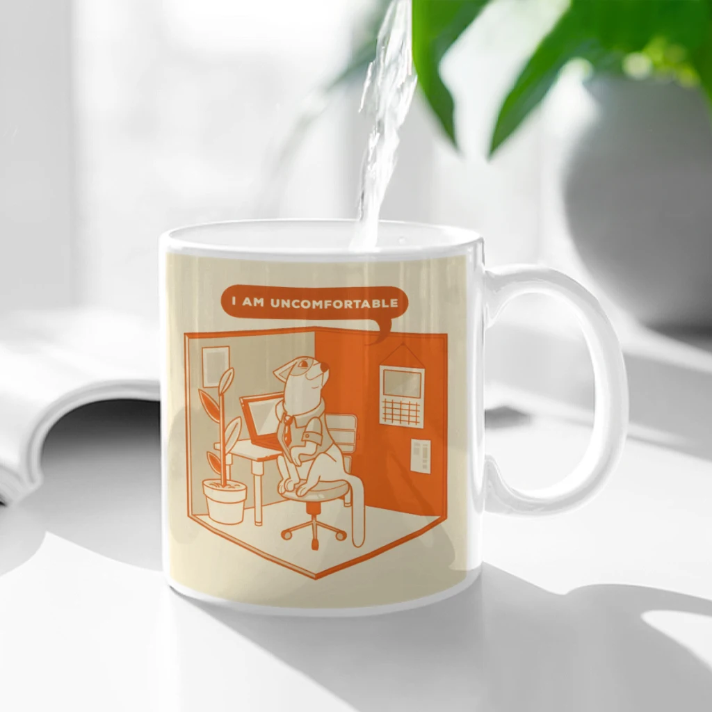 

I am uncomfortable Ceramic Cup Coffee Oatmeal Breakfast Cup Creative Personality Mug
