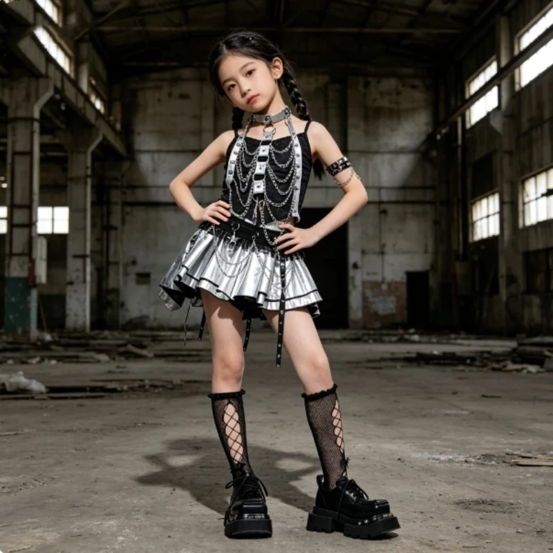 New Girl's Jazz Dance Costume Girl Group's Umbilical Street Dance Performance Costume Fashionable Walking Show Performance