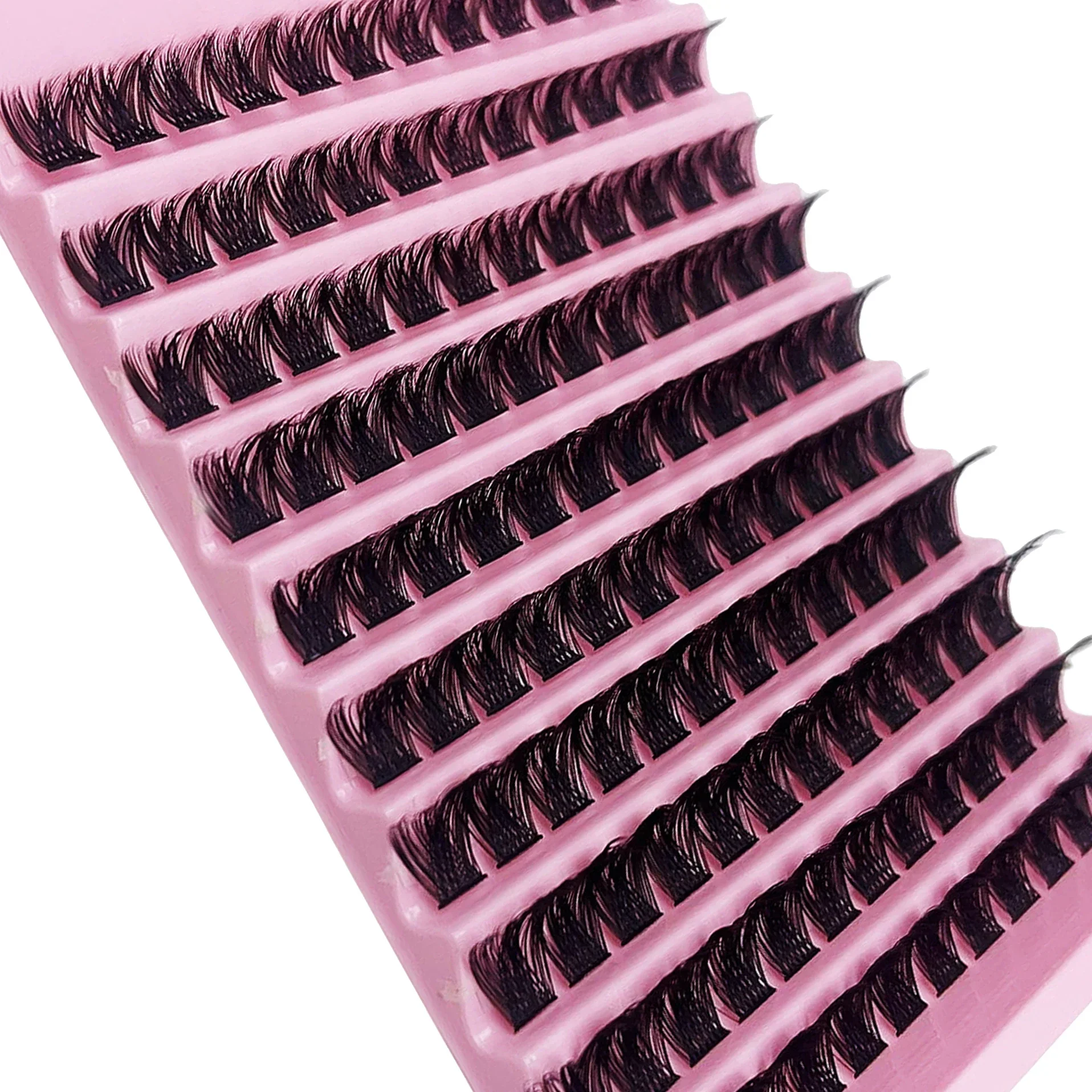 Wimperncluster, 120 Stück, Cluster-Wimpern, 8–16 mm, einzelne Wimpern, natürlicher Look, D-Locken, flauschige Cluster-Wimpern, DIY-Wimpernverlängerung – Detail 2
