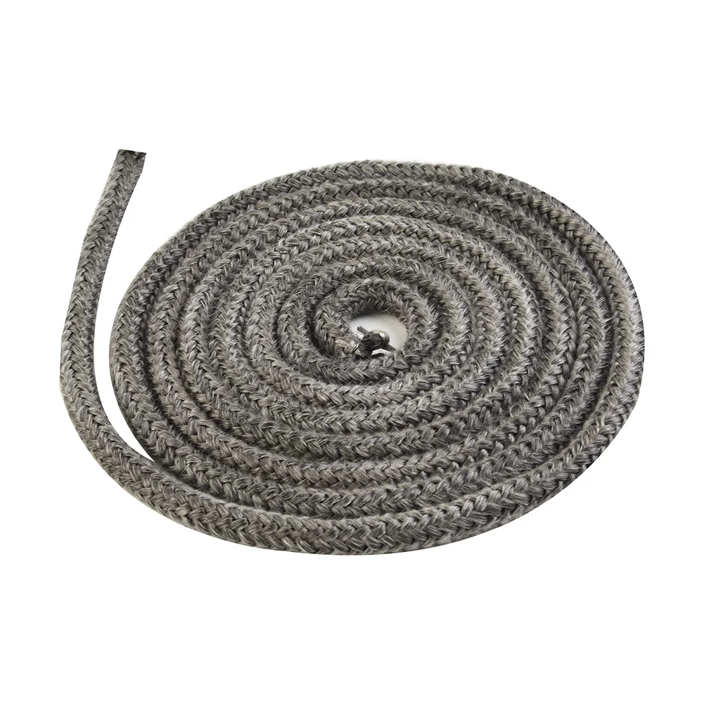 

High Quality Fiberglass Rope Seal Home 6/8mm 78 Inch/2m Dark Grey Elastic Fiberglass Fire Prevention Fire Rope