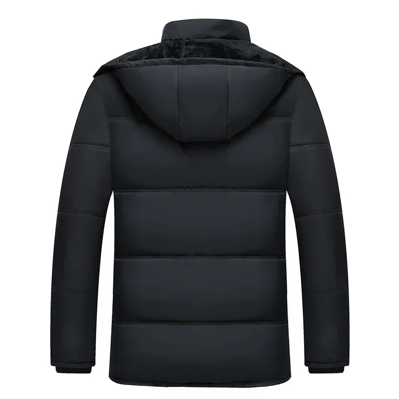 2023 Herfst En Winter Nieuwe Modetrend Capuchon Heren Casual Plus Fleece Verdikte Warme, Grote Katoenen Gewatteerde Jas XL-5X