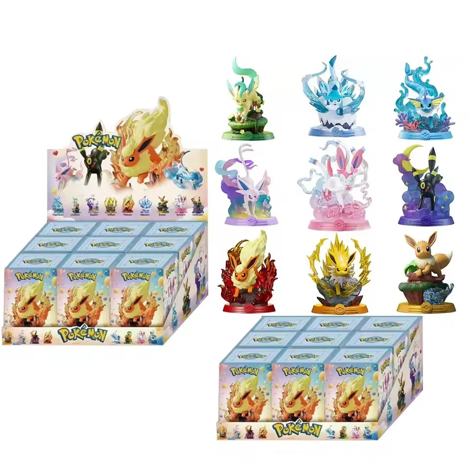 

Pokémon Figures of 9 Styles: Eeveelution, Mirror, Sylveon, Glaceon, Leafeon, Vaporeon, Umbreon, Flareon, Anime Model, Ornaments,