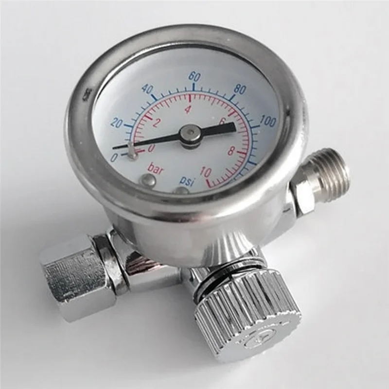 

AT02-Pressure Regulator Pressure Gauge Premium Spray Tools Air Regulator With Gauge Replacement 1/4 Inch Air Inlet Regulator