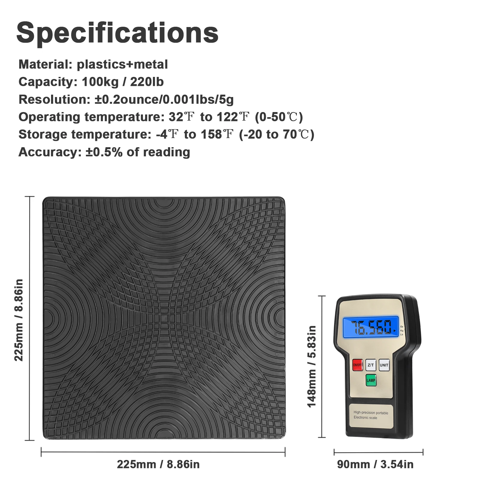 Digital Refrigeration Scale High Precise Electronic Scale for Refrigerants Refilling Central Air-conditioning Equipment Tools