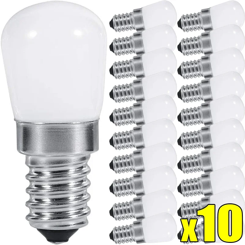 Lâmpadas LED para geladeira, mini luz noturna, lâmpada para gabinete de refrigeração, lâmpadas de exibição, holofotes LED, decoração para casa, E14,