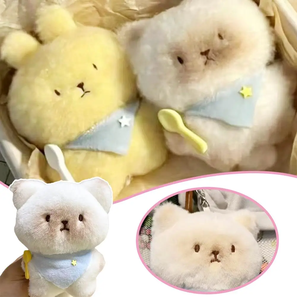 Cute Siamese Cat Plush Toy Cartoon Kitten Backpack Pendant Toy Soft Stuffed Doll Keychain Decorative Doll