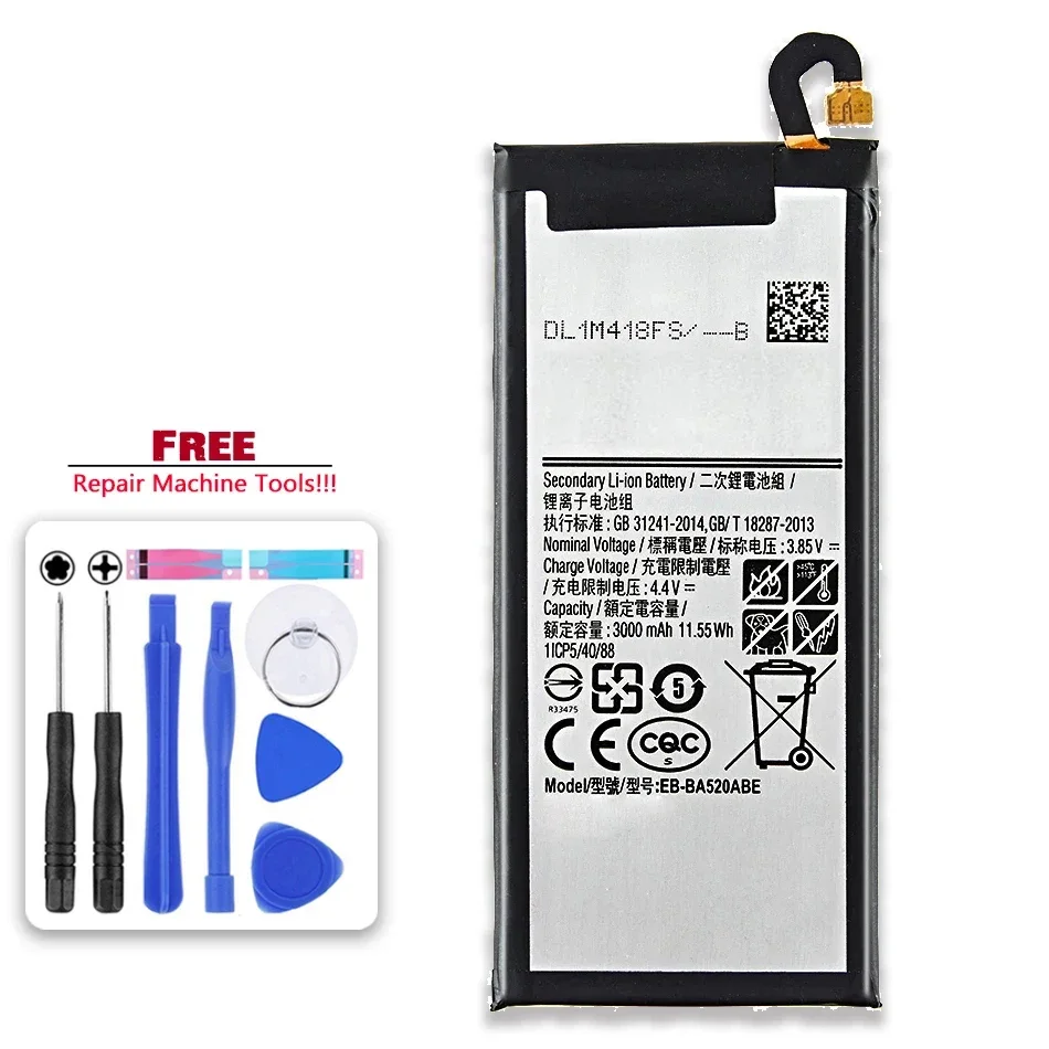 2300mAh-3000mAh Battery EB-BA500ABE EB-BA510ABE EB-BA520ABE For Samsung Galaxy A5 (2015 2016 2017) A520 A520F A510 SM-A510F A500