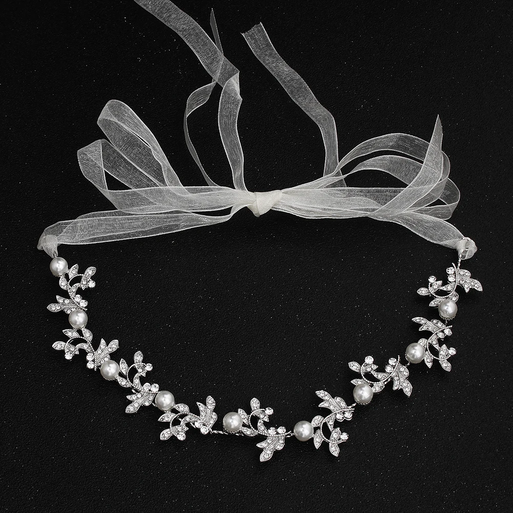 Luxurious Delicate Flower Hairband Pearl and Rhinestone Tiara Hair Accessory Bridal Wedding Party Headpieces As Gifts