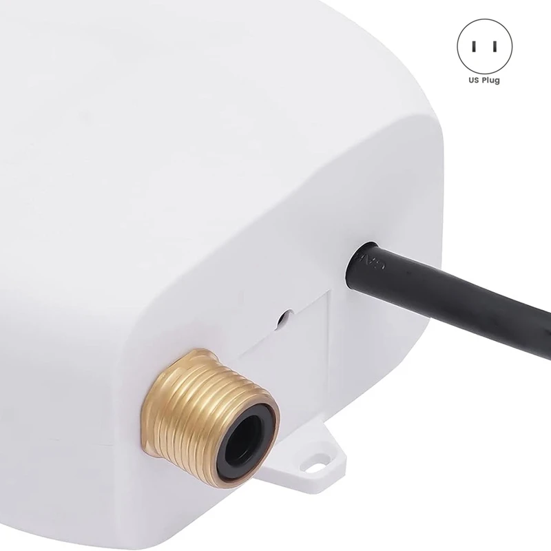 3000W Wall-Mounted Instant Hot Water Heater With LED For Daily Washing US Plug (Red)